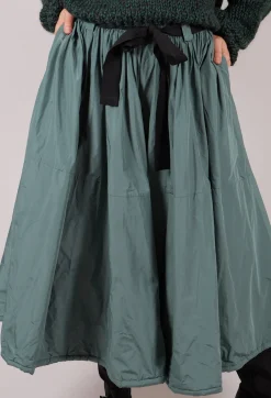 Belted Full Skirt in Sage Green