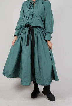 Belted Full Skirt in Sage Green