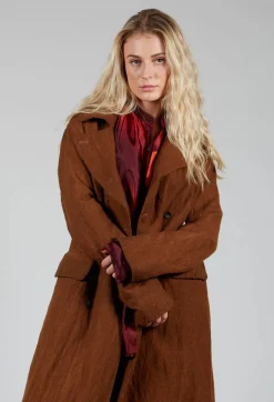 Belted Trench Coat in Land