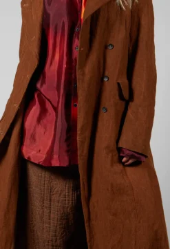Belted Trench Coat in Land