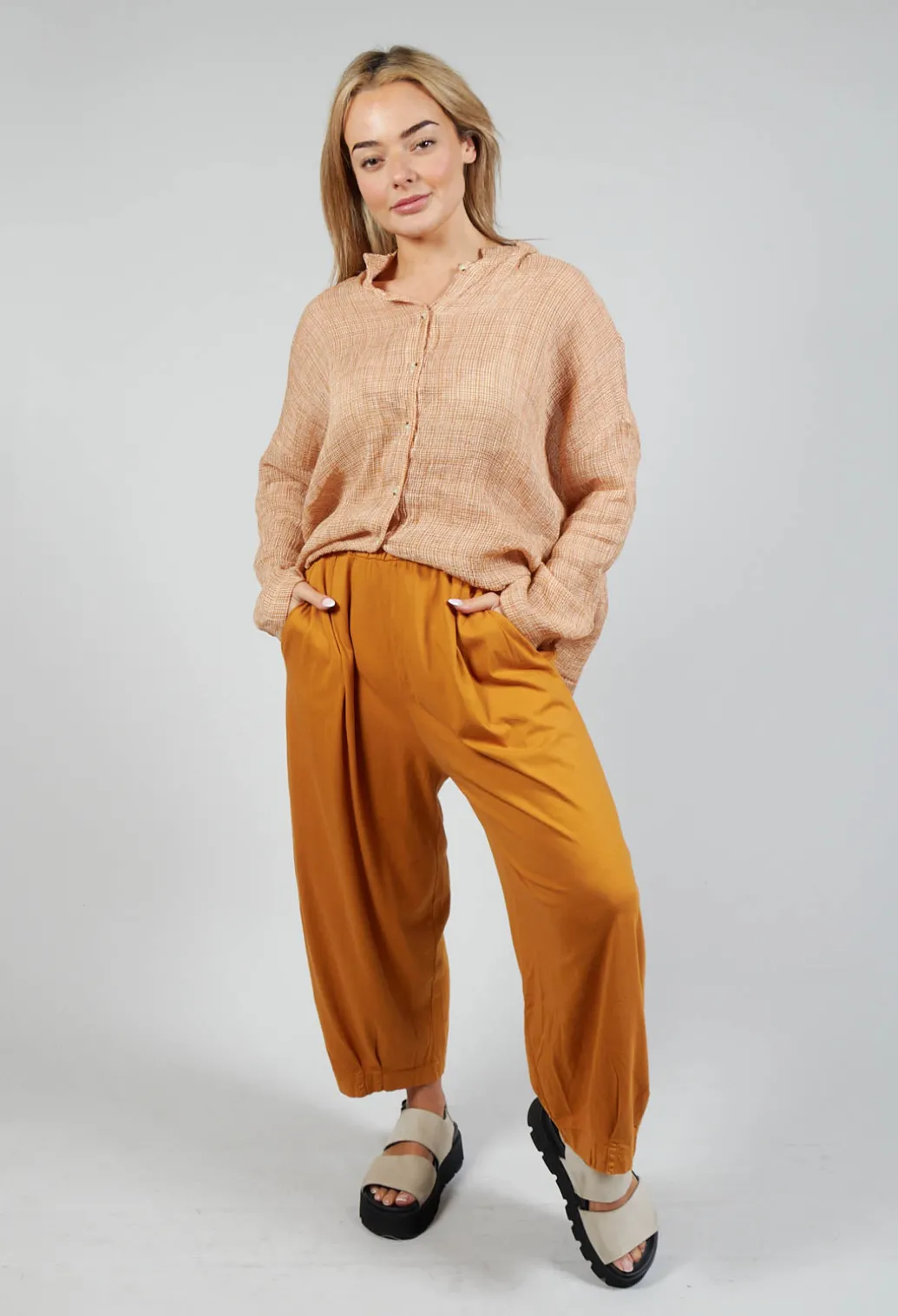 Bianco U Trousers In Ambra