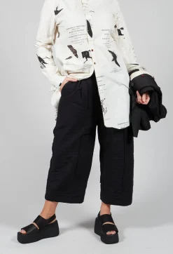 Bias Front Culottes in Black