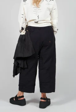 Bias Front Culottes in Black