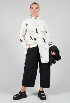 Bias Front Culottes in Black