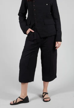 Bias Front Culottes in Black