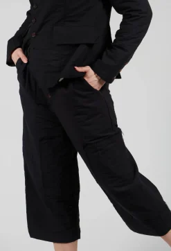 Bias Front Culottes in Black