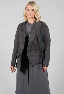 Biham Military Style Jacket in Unique Grey