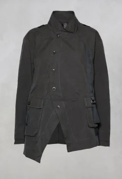 Biham Military Style Jacket in Unique Grey