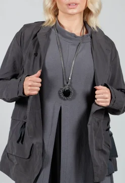 Biham Military Style Jacket in Unique Grey