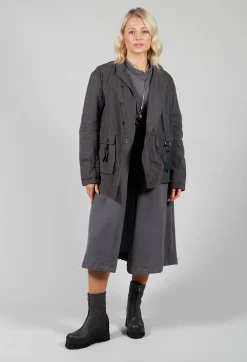 Biham Military Style Jacket in Unique Grey