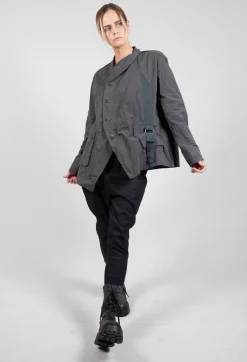 Biham Military Style Jacket in Unique Grey