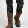 Biker Boots in Chocolate Brown