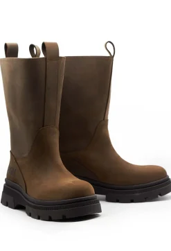 Biker Boots in Chocolate Brown