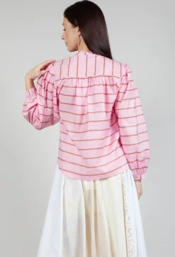 Bishop Sleeve Blouse in Desert Pink