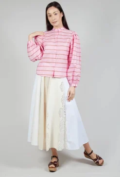 Bishop Sleeve Blouse in Desert Pink