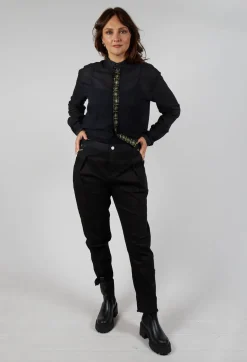 Black  Jeans with Front Seams