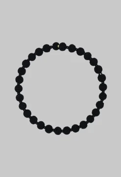 Black Springwire Woven Ball Necklace