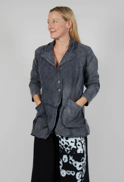 Bleach Washed Jacket in Grey
