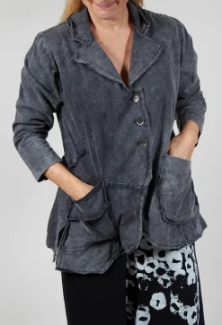 Bleach Washed Jacket in Grey