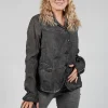 Bleached Jacket in Coal Cloud