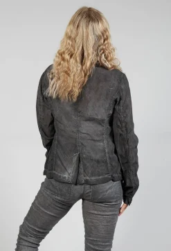 Bleached Jacket in Coal Cloud
