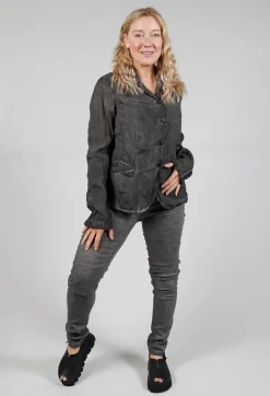 Bleached Jacket in Coal Cloud
