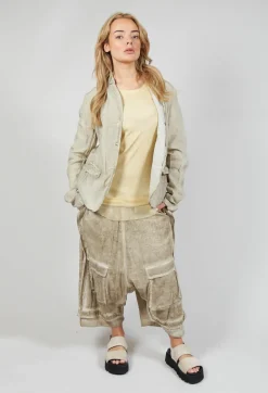 Bleached Jacket in Straw Cloud
