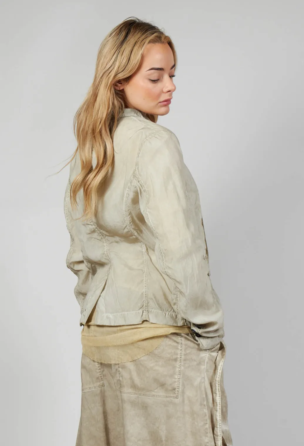 Bleached Jacket in Straw Cloud
