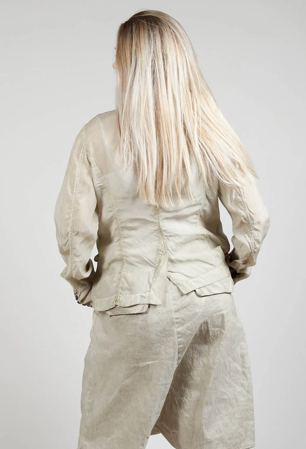 Bleached Jacket in Straw Cloud