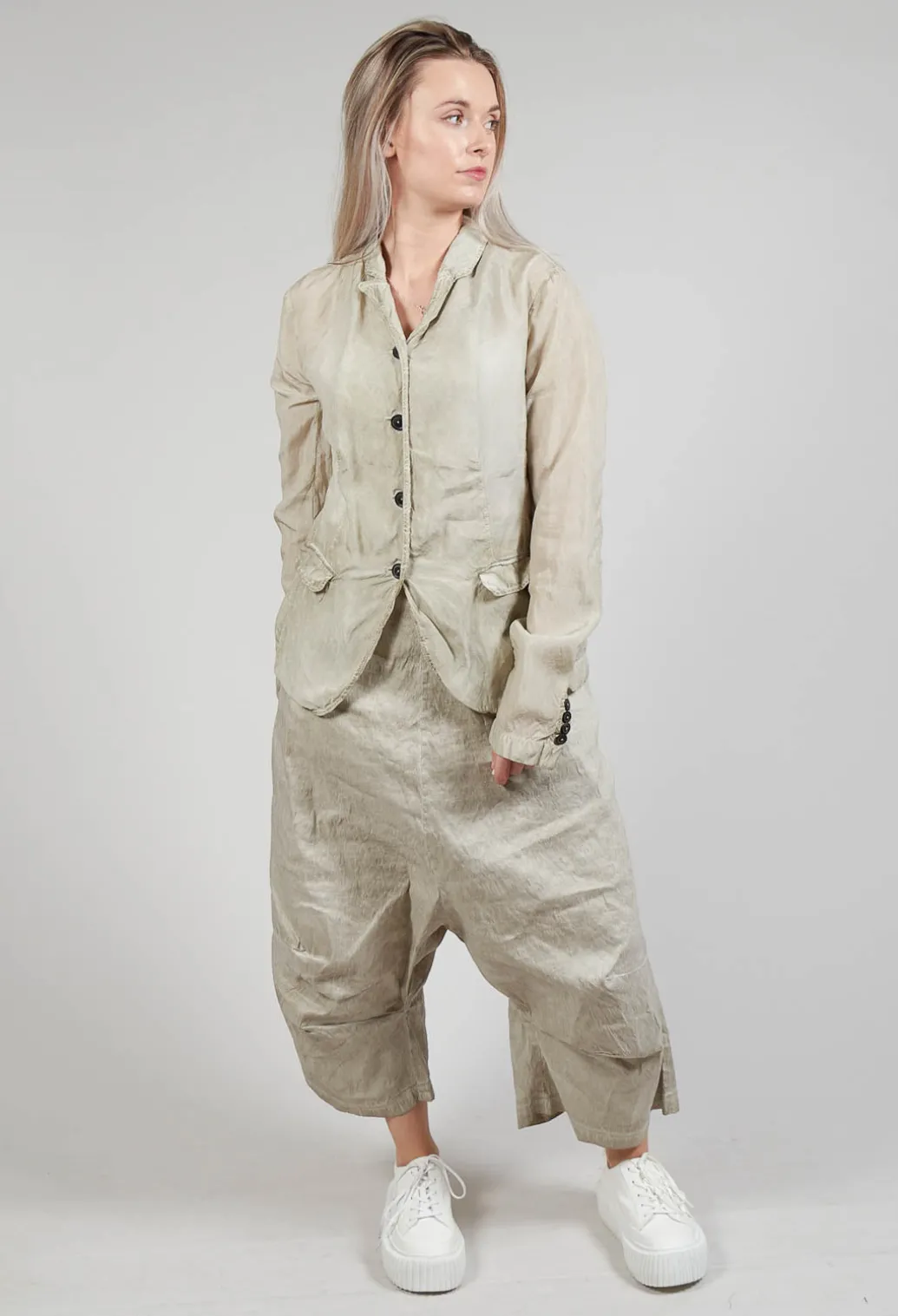 Bleached Jacket in Straw Cloud