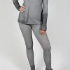 Bleached Stitch Leggings in Pencil Cloud