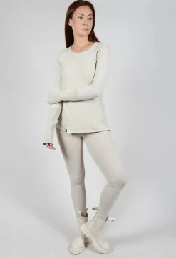 Bleached Stitch Leggings in Eraser