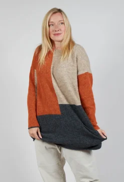 Block Colour Jumper in Zucca Corda
