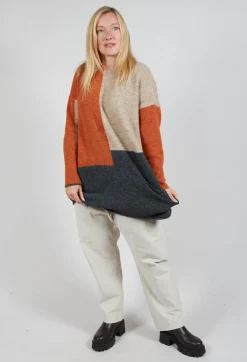 Block Colour Jumper in Zucca Corda