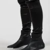 Block Colour Sole in Black and Off White