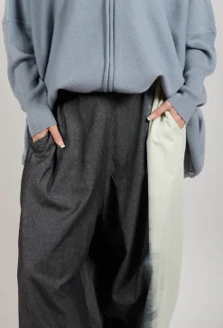 Block Colour Trousers in Grey and Black