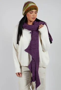 Block Wool Scarf in Iris