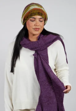 Block Wool Scarf in Iris