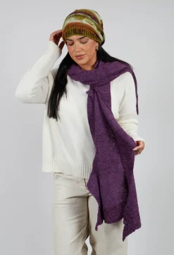 Block Wool Scarf in Iris