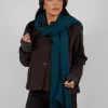 Block Wool Scarf in Turquoise