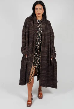 Bloom Coat in Black and Brown