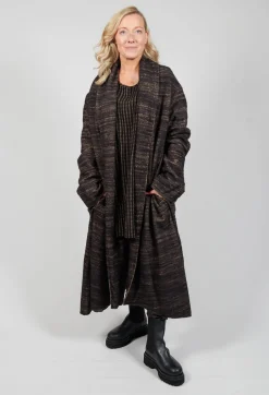 Bloom Coat in Black and Brown