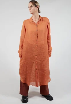 Bloomai Shirt Dress in Wurzel Orange