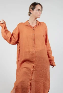 Bloomai Shirt Dress in Wurzel Orange