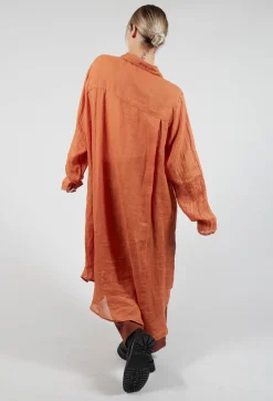 Bloomai Shirt Dress in Wurzel Orange