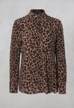 Blouse in Leopard / Camel