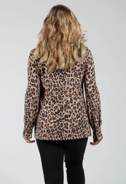 Blouse in Leopard / Camel
