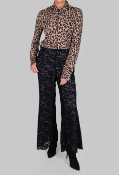 Blouse in Leopard / Camel