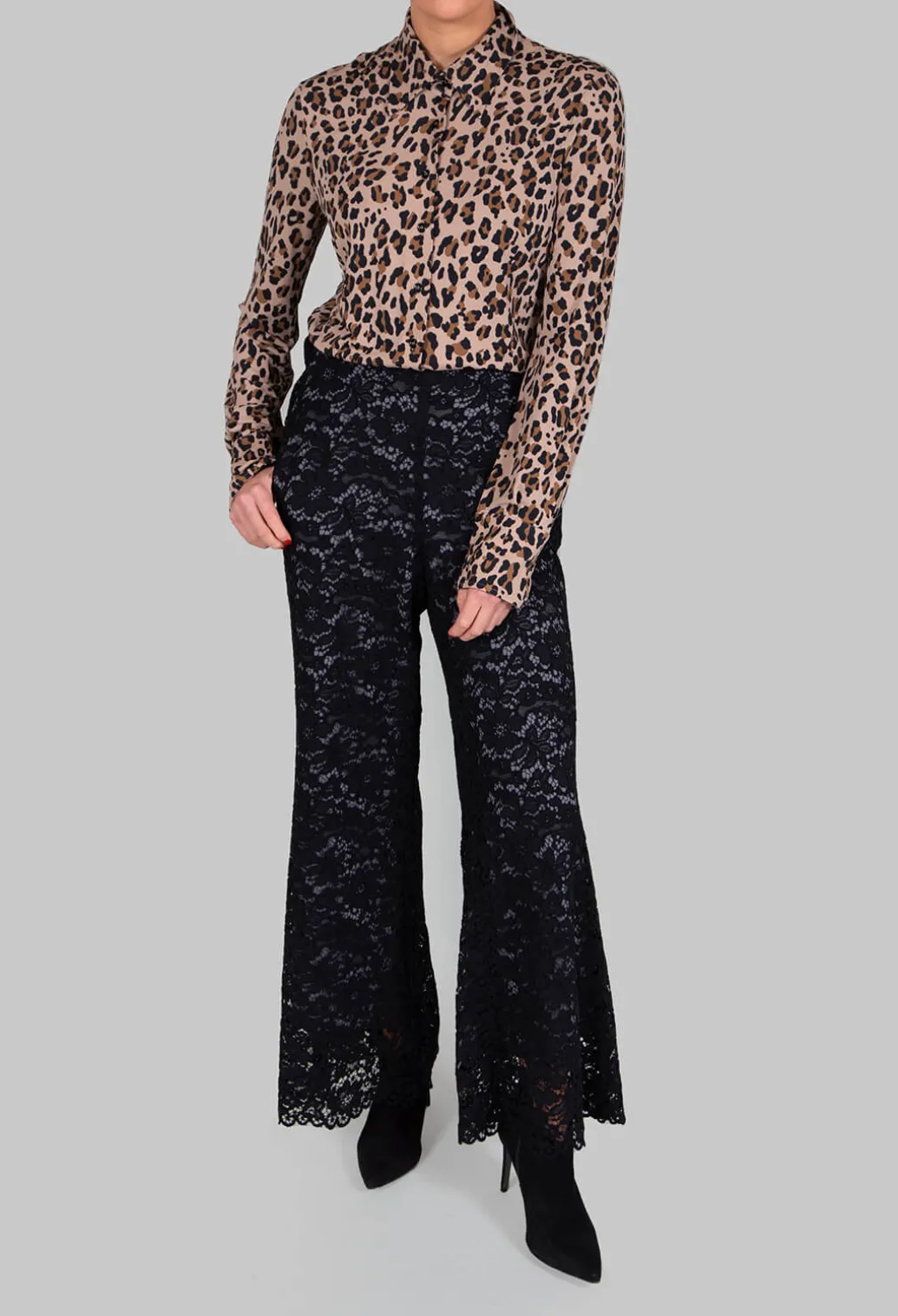 Blouse in Leopard / Camel