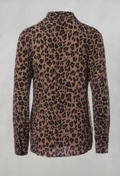 Blouse in Leopard / Camel